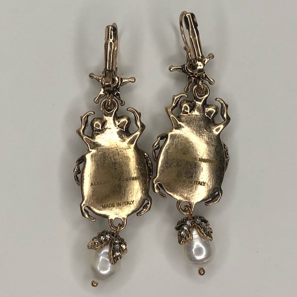 Alexander McQueen scarab beetle earrings LAST ONE - Picture 5 of 6